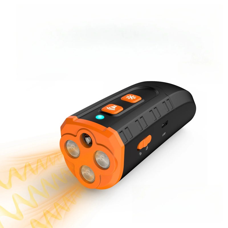 Bluejw New Ultrasonic Dog Trainer Handheld Bark Control Device with Flashlight - Type-C Rechargeable Barking Deterrent & Handheld Flashlight Combo - Image 1